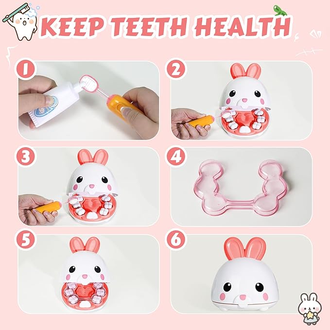 Dentist Kit for Kids - 31 Pcs Doctor Kit for Toddlers 3-5 Pretend Play Kit Toys for Role Play Pretend Playset Kit for Toddlers - Gifts Easter Basket Stuffers for 3-7 Years Old Girl
