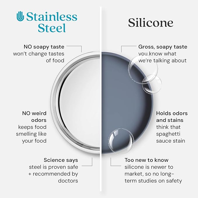 Ahimsa Stainless Steel Kids Cups, Pediatrician Designed, Premium Polished Toddler Cups for Open Cup Training, 8oz, 100% BPA Free & Dishwasher Safe, Classic Silver, Set of 4