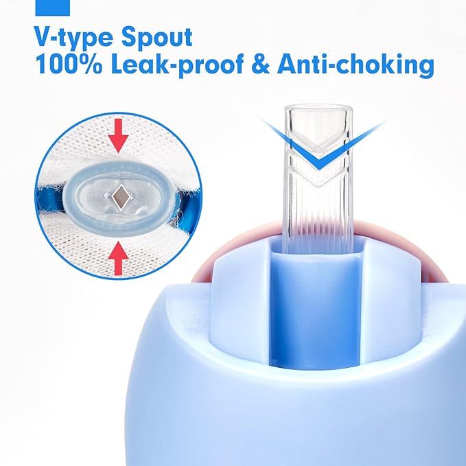 hahaland Sippy Cups for Baby 6-12 Months - 2 in 1 Spout & Straw Unicorns Sippy Cups for Toddlers 1-3 No Spill Transition Weighted Straw Cup (1 Cup with 2 Nipples) Baby First Christmas Gifts