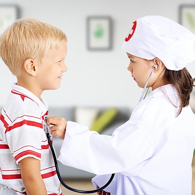 Doctor Kit for Kids, 34 Pcs Kids Doctor Playset kit for Toddlers 3-5 with Medical Storage Bag & Real Stethoscope, for Boys and Girls Fun Role Playing Game, Doctor Play for Kids Toddlers