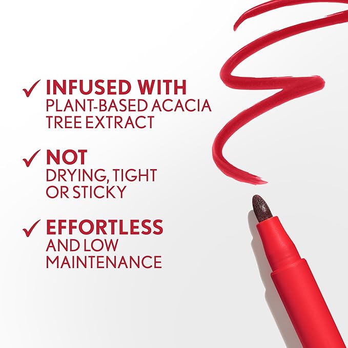 Covergirl Outlast, 65 Natural Blush, Lipstain, Smooth Application, Precise Pen-Like Tip, Transfer-Proof, Satin Stained Finish, Vegan Formula, 0.06oz