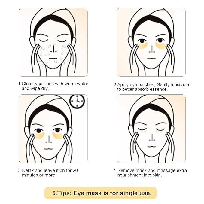 Jakuva Under Eye Patches (40 Pairs), 4 Colors Collagen & Hyaluronic Acid Eye Masks Set for Dark Circles, Puffy Eyes,Wrinkles,Moisturizing Face Masks Skincare Eye Spa for Woman & Men Gift