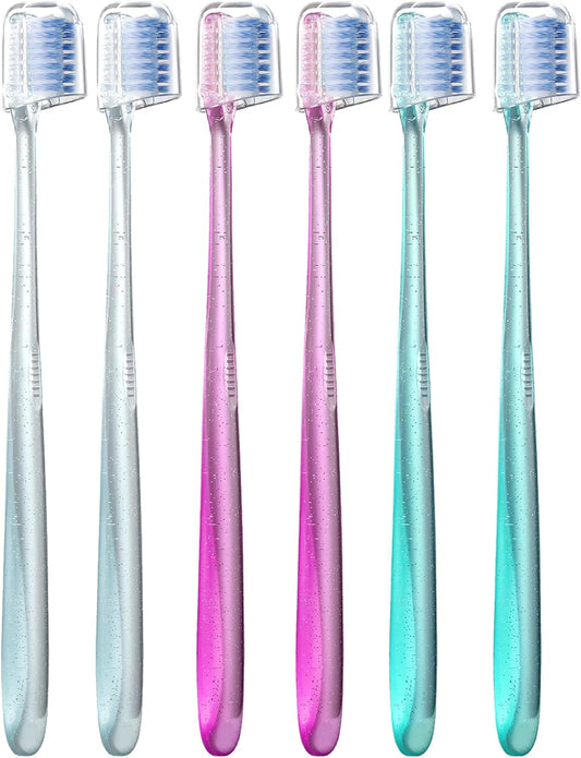Fregum V-Shaped Orthodontic Toothbrush for Braces, Soft Bristles, 6 Count, No Interdental Brushes Included