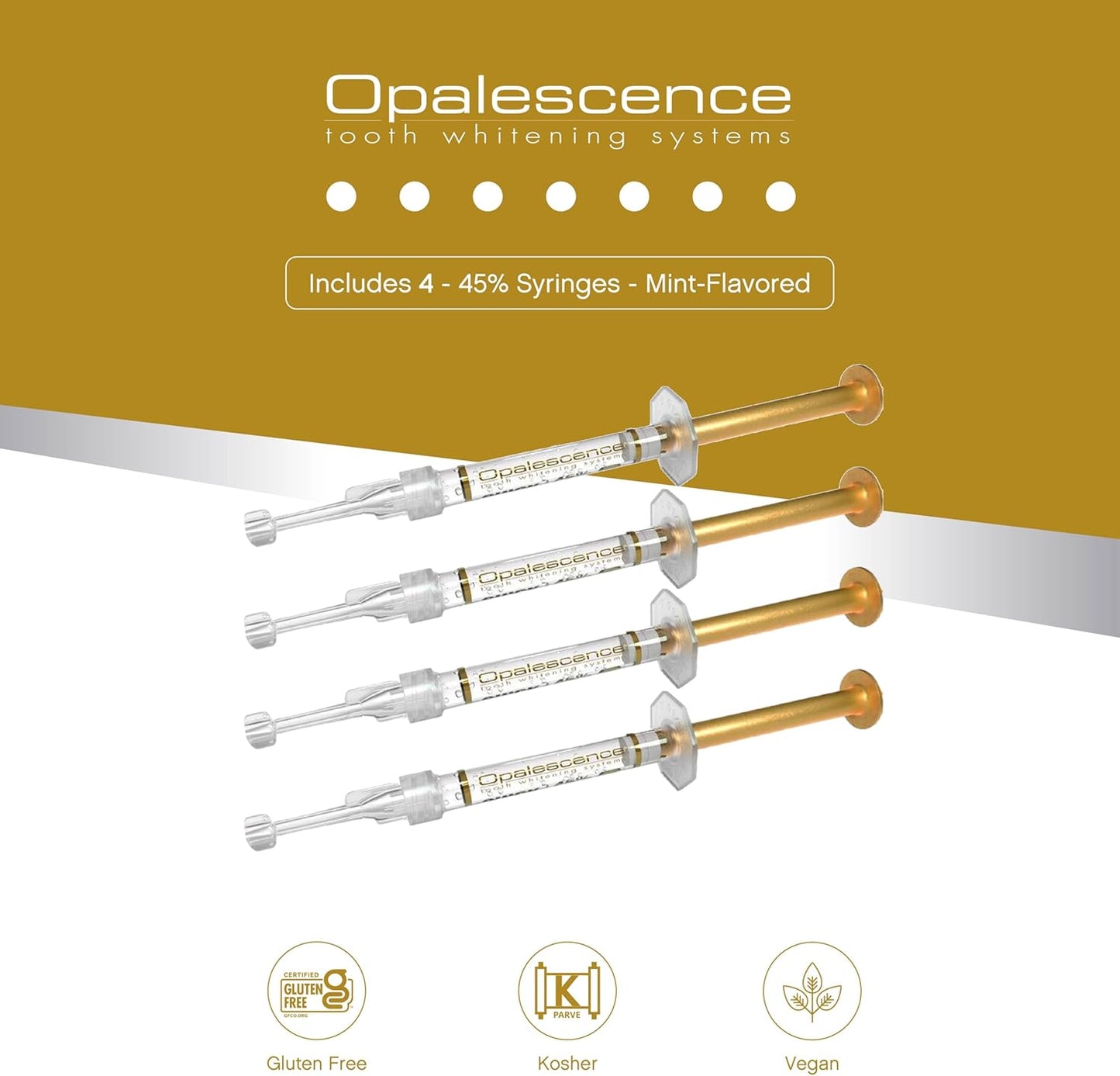 Opalescence 45% Syringes Teeth Whitening Gel - with PF - (12 Syringes) Refill Kit Carbamide Peroxide. Made by Ultradent, in Mint Flavor. Tooth Whitening 5359-6