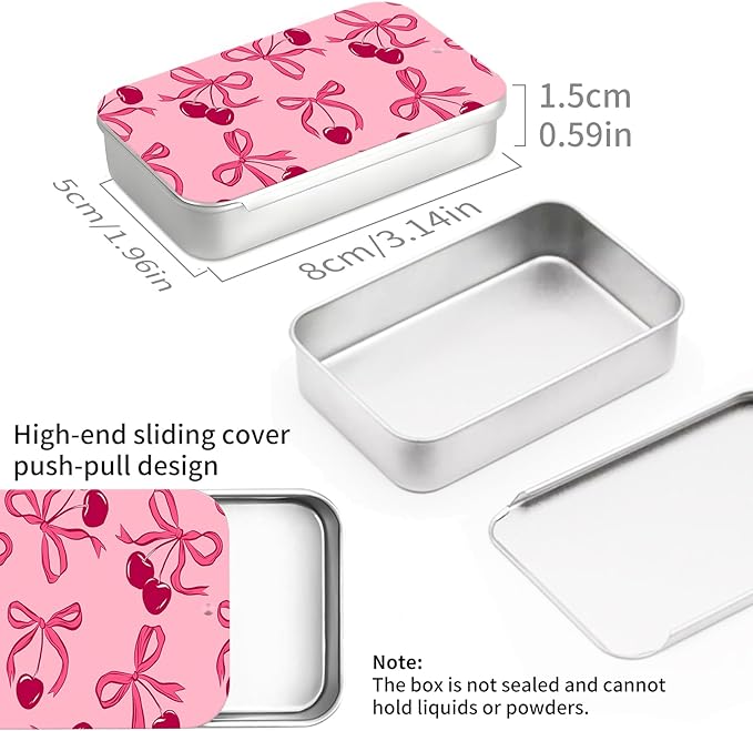 Portable Dental Floss Case, Refillable Cute Travel Floss Dispenser for Men & Women, Pocket Travel Floss Picks Case for Purse, Backpack, Bag Pink Ribbon Bows