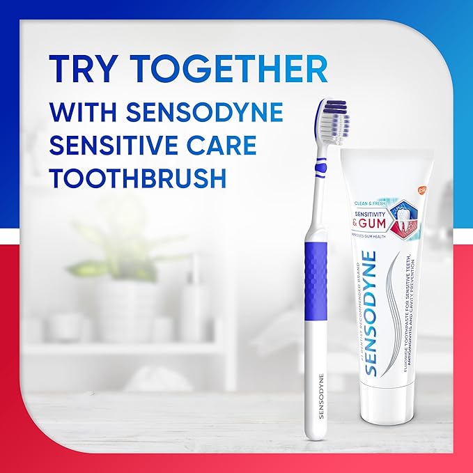 Sensodyne Sensitivity & Gum Sensitive Toothpaste for Gingivitis, Sensitive Teeth Treatment, Clean & Fresh - 3.4 oz (pack of 4)