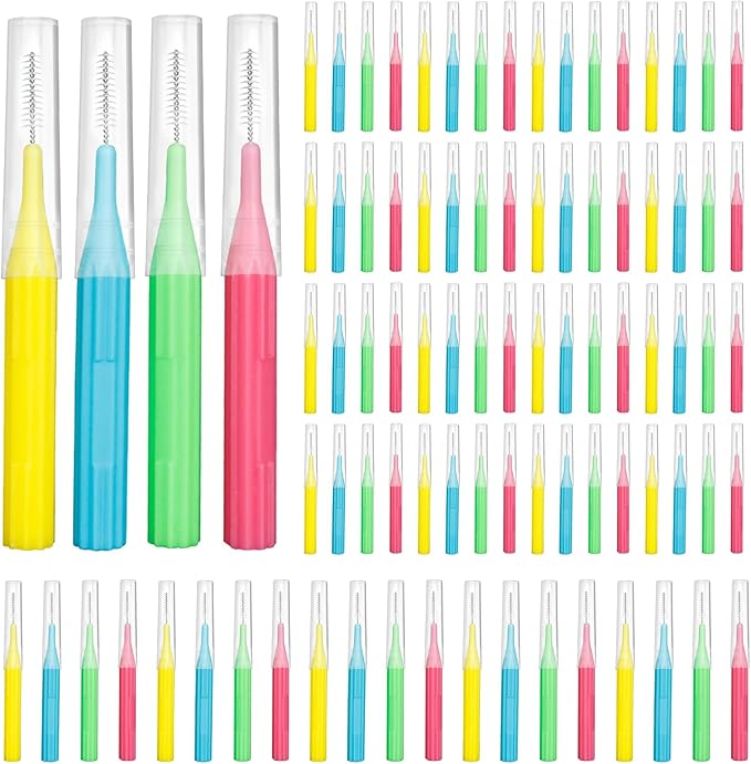 RAZOKO Interdental Brush, Flossing Head,Easy Use Tooth Cleaning Tool (1Pack(2mm/2.3mm/2.5mm/3mm)-88pcs)