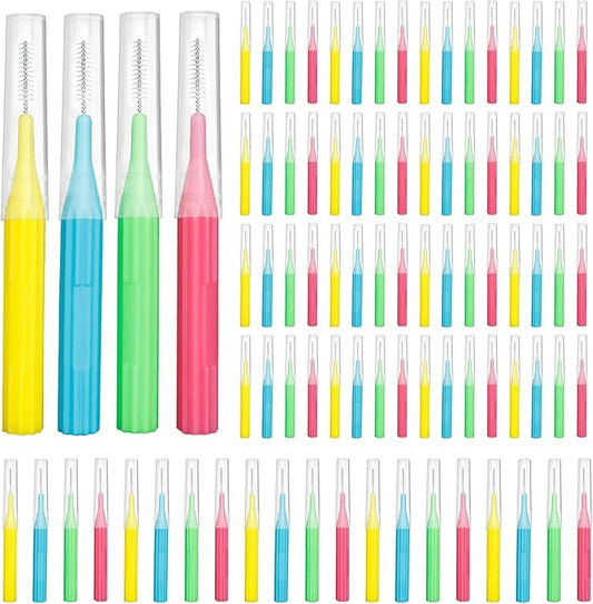 RAZOKO Interdental Brush, Flossing Head,Easy Use Tooth Cleaning Tool (1Pack(2mm/2.3mm/2.5mm/3mm)-88pcs)