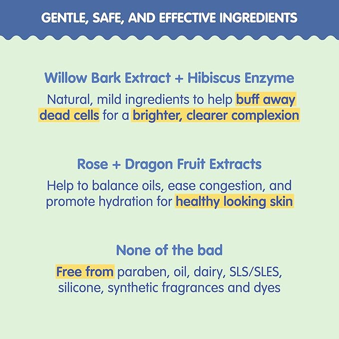 TUBBY TODD Best Kids Face Wash 2pk – Gel-to-Foam Facial Cleanser – Clarifies & Brightens – With Willow Bark & Hibiscus Enzyme – Natural Ingredients – Oil-Free Skincare For Kids – 4 fl oz