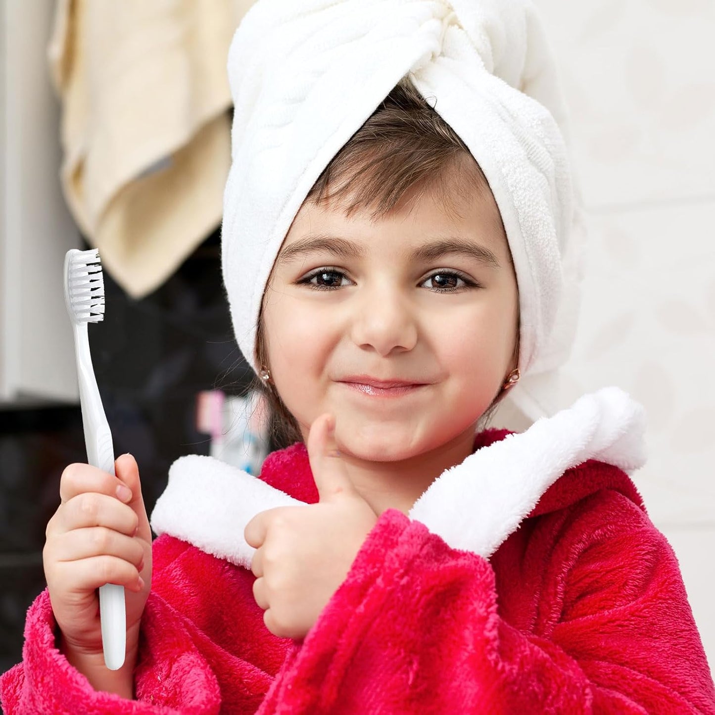 Tessco 500 Pcs Disposable Toothbrushes Individually Wrapped Soft Bristle Tooth Brush Set Travel Toothbrushes Bulk for Adults Oral Hygiene Dental Care Camping Guestroom Hotel(White)