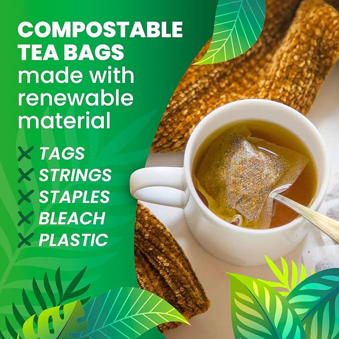 Organic Green Tea — 100 Tea Bags| Organic Tea From Single Origin | Eco-Friendly Tea Bags | Non-GMO Tea With Zero Sugar | Cederberg Tea Company