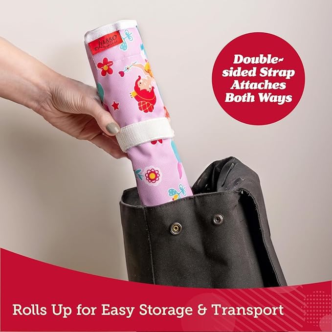 Lusso Gear Airplane Tray Table Cover - Organize Kids Travel Essentials - Snack & Toy Pockets for Airplane Toys for Toddlers 1-3 - Foldable iPad and Tablet Stand for Travel Toddler Essentials