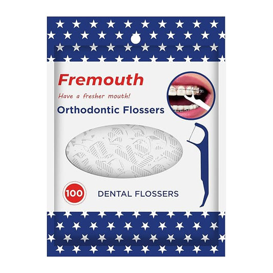 Upgraded Orthodontic Flossers for Braces - Ortho Dental Floss Picks, 100 Count (Pack of 1)
