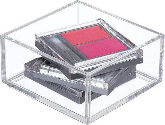 iDesign Decorative Countertop Vanity Tray Organizer for Bathroom, Bedroom, Closet, Entryway The Clarity Collection –, Extra Small, Clear