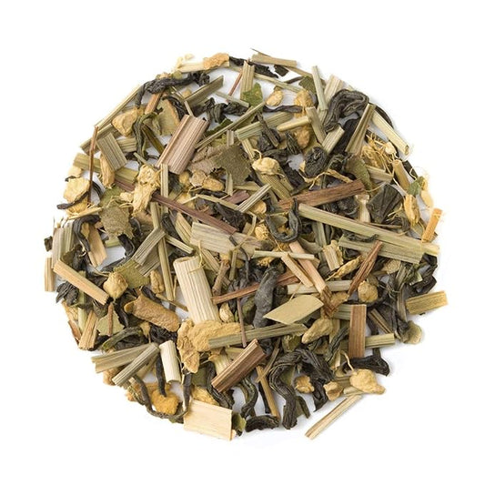 Heavenly Tea Leaves Organic Ginger Lemon Green, Loose Leaf Green Tea, 4 oz. (Approx. 50 Cups of Tea) - Antioxidant & Immune Boosting, Hot or Iced Tea, Great Natural Energy Source