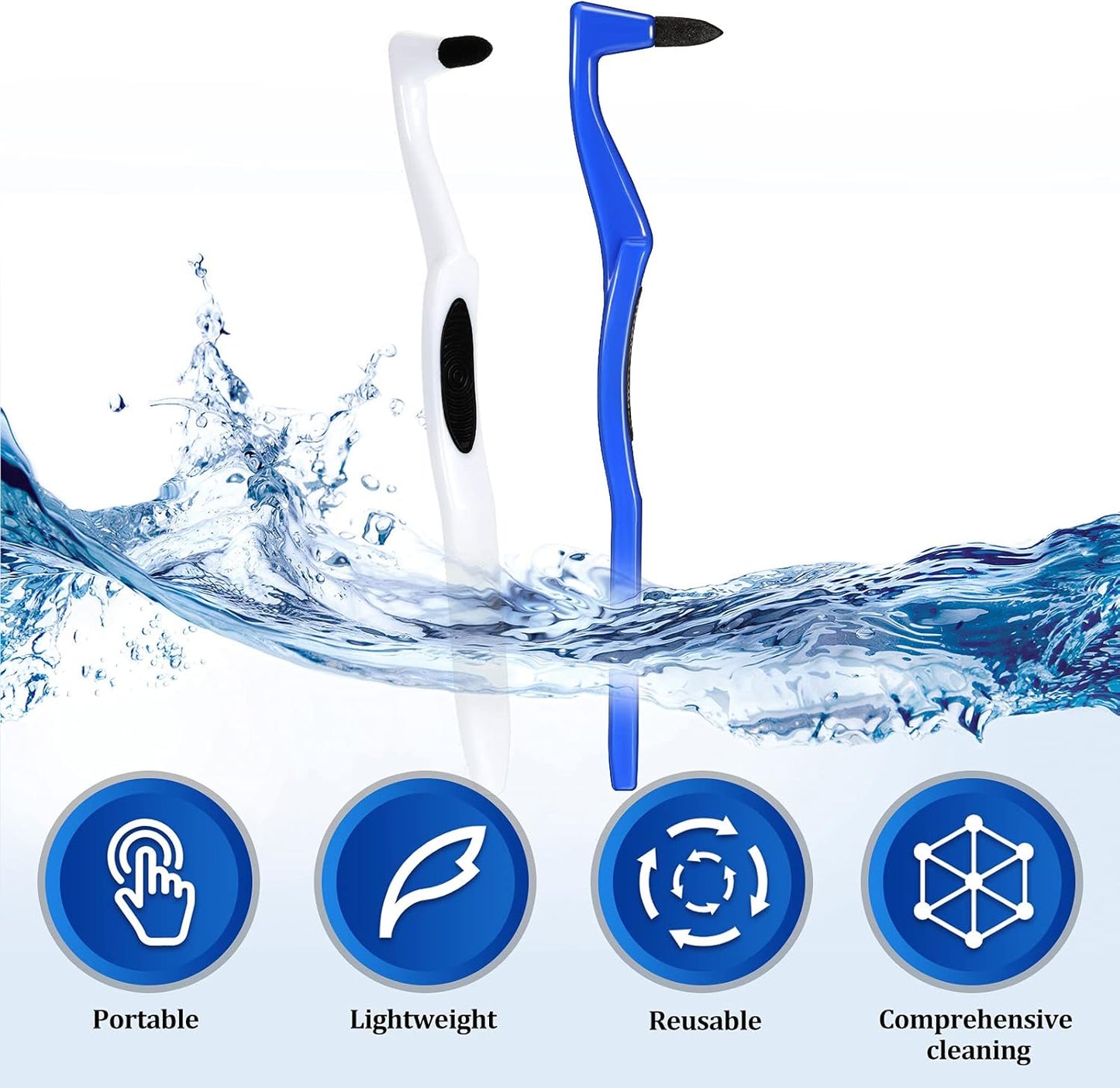 Geiserailie 8 Pieces Tooth Stain Eraser Tooth Stain Removers Tartar Remover Plaque Remover for Teeth Dental Polisher Cleaning Kit for Whitening Polishing