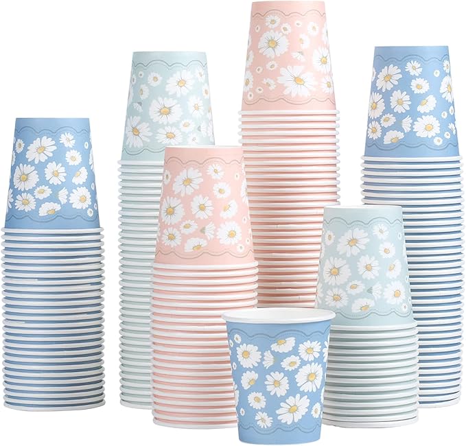 Lamosi 5 oz Paper Cups 300 Pack, Small Paper Cups, 5 oz Disposable Bathroom Cup for Mouthwash, Parties, Picnics and Barbecues