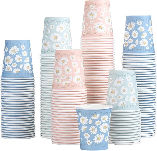 Lamosi 5 oz Paper Cups 300 Pack, Small Paper Cups, 5 oz Disposable Bathroom Cup for Mouthwash, Parties, Picnics and Barbecues