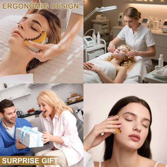 2 PCS ymphatic Contour Face Brush, Dry Brushing Face Brush, Lymphatic Drainage Massager for Face, Ergonomically Designed to Fit The Skin Precisely and Relieve Fatigue