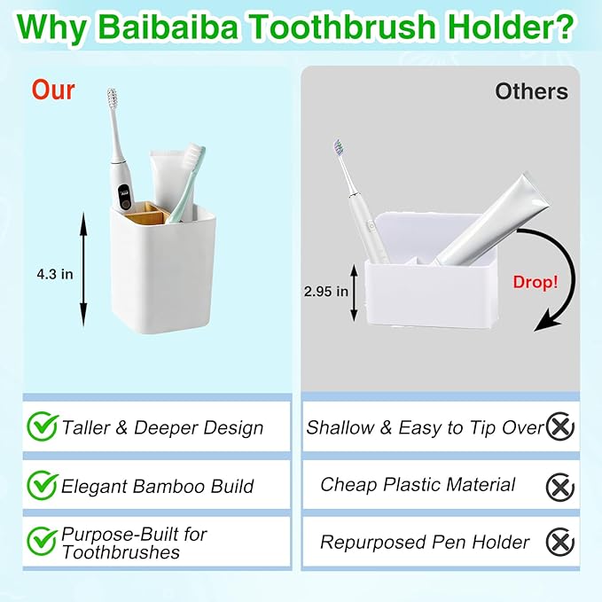 Magnetic Toothbrush Holder for Cruise Ships – 3 Slot Bamboo Bathroom Organizer Cruise Cabin Essentials Must Haves for Royal Caribbean, Alaska, Princess & Carnival (3 Slots)