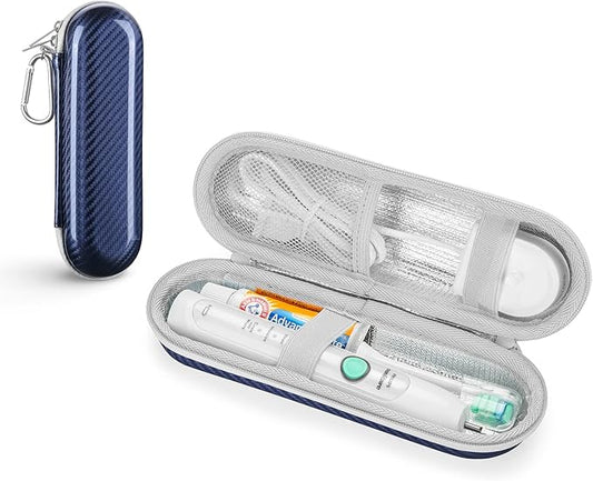 Yinke Hard Travel Case for Oral-B/Oral-B Pro 1000 1500 5000 7000 6000 9600 Smartseries/Philips Sonicare 4100 6100 5100 6500 7500/iO Series 4 7 8 9 Electric Toothbrush, EVA Protective Storage Bag