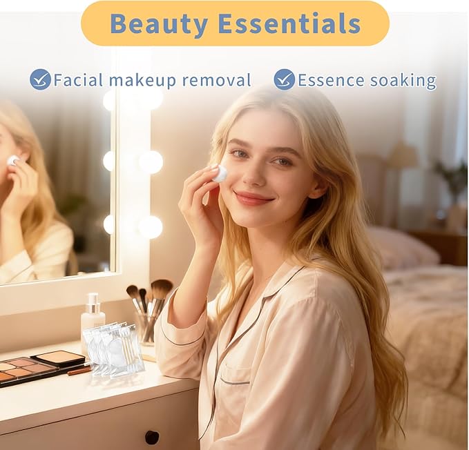 Travel Cotton Swabs Set Portable,Hotel Vanity Kit Individually Wrapped,Vanity Kit Travel,Include Cotton Swabs Cotton Balls,Cotton Rounds for Ear,Cosmetics,Makeup Remover,Nail Polish Remover (50)