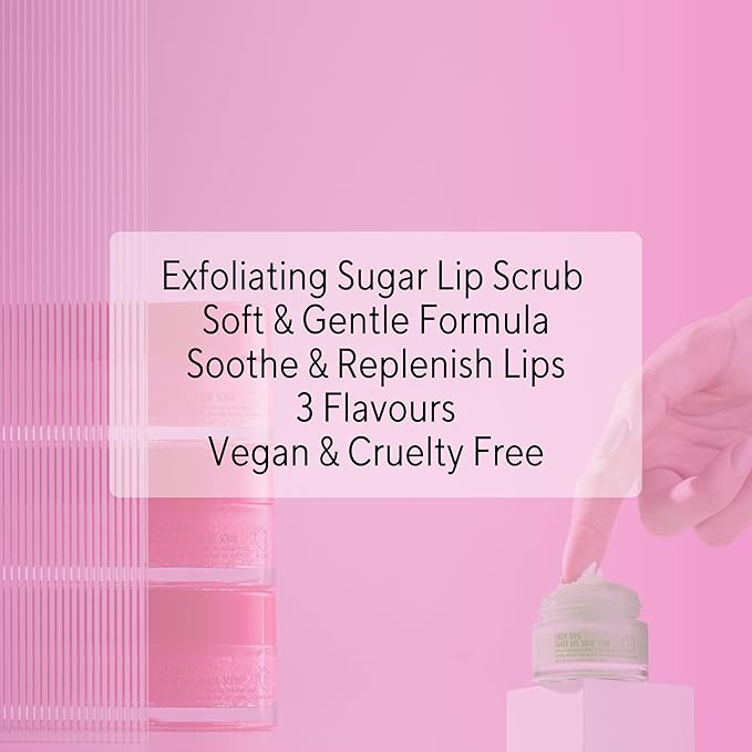 W7 Sweet Dreams Lip Scrub & Overnight Lip Mask Duo - 2 Piece Gift Set - Strawberry Flavour - Exfoliate, Condition, Soothe & Hydrate