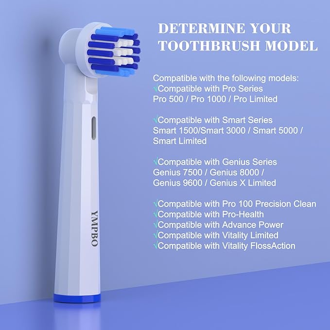 Replacement Heads Compatible with Oral B Braun Electric Toothbrush, 10 Pack Toothbrush Head Refill, EB20