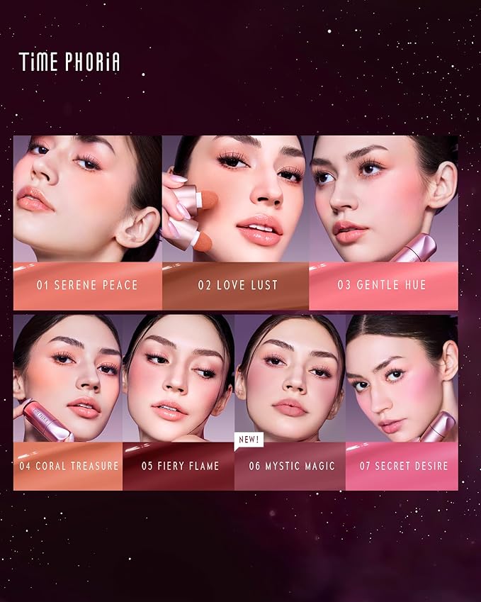 Liquid Blush Makeup for Cheeks, Natural Matte Finish, Blush Tint Stick, Multi-Use, Long-Lasting Lip & Cheek Makeup, Lightweight (03 GENTLE HUE)