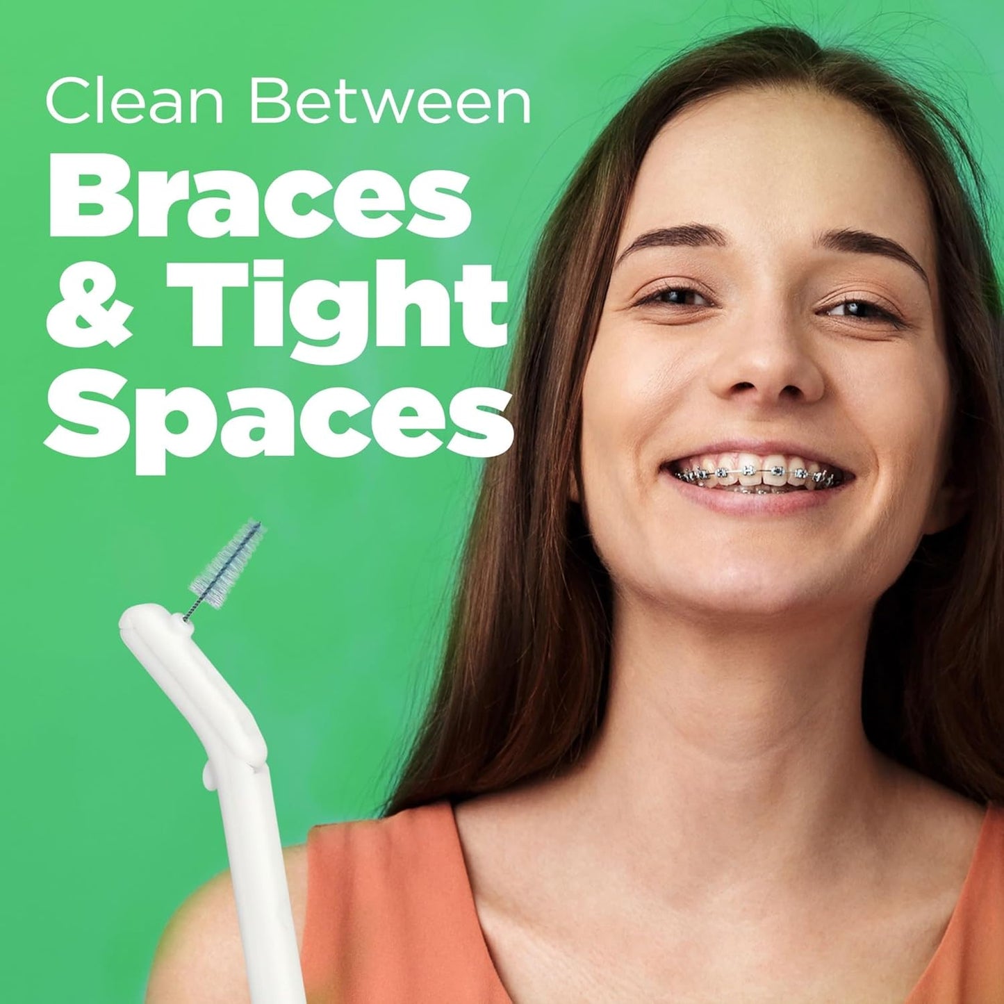 GUM Proxabrush Go-Betweens Refills - Tight - Compatible with GUM Permanent Handle -Reusable Interdental Brushes for Tight Teeth - Soft Bristled Dental Picks, 8 Count(Pack of 6)