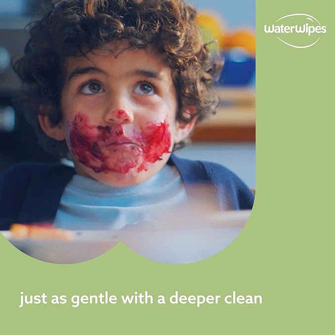 WaterWipes Sensitive+ Baby & Toddler Wipes, 3-In-1 Cleans, Cares, Protects, 99.9% Water, Textured Clean, Unscented & Hypoallergenic, 1080 Count (18 Packs)