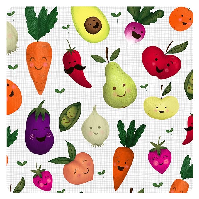 BapronBaby Market Fresh Bapron - No Neck Tie Safer Bib for Baby & Toddler - Soft Waterproof Stain Resistant - Machine Washable - Sz Preschool 3-5yrs