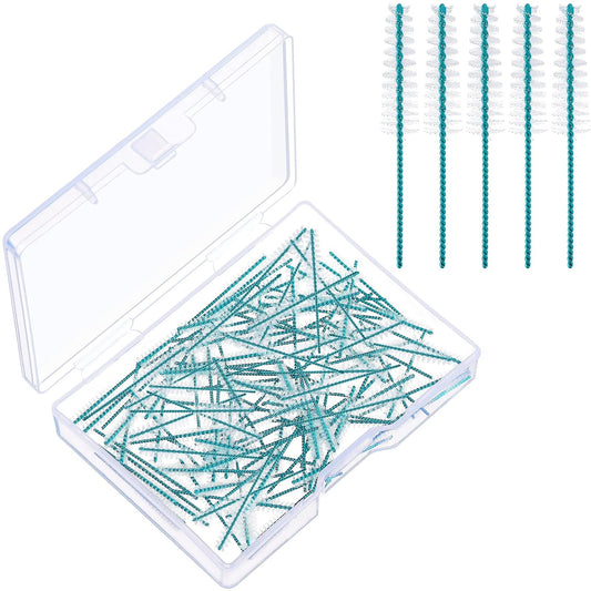 Interdental Brush Soft Dental Picks Tooth Floss Interdental Brush Betweens Refills White Refills for Tooth Cleaning(Tight,100 Pieces)