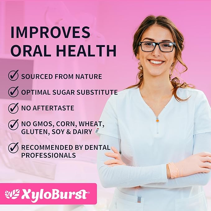 XyloBurst Gum | Xylitol Chewing Gum | Sugar Free, Gluten Free, Keto Friendly | Aspartame Free Gum For Oral Health | Bubble Gum| 12 Pieces, Pack of 12…