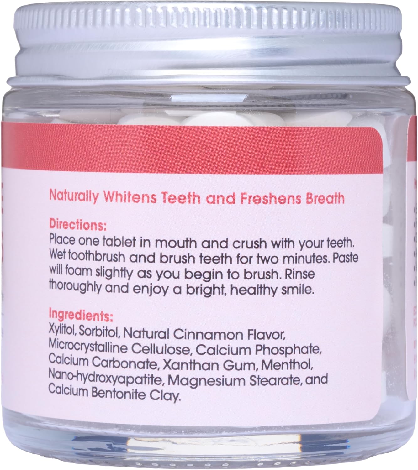 Toothpaste Tablets – Cinnamon | Nano Hydroxyapatite Toothpaste Tablets Chewable | Fluoride Free l 90 Tabs