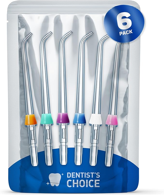 Water Flosser Replacement Tips for Waterpik, Replacement Heads for Waterpik (6 Classic Jet Tips)