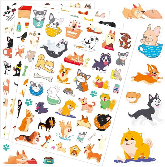 Cute Dog Stickers Puppy Pet Decal Sticker 780 Counts Party Gifts Goodie Bags Decor School Reward Animal Birthday Party Favors Vinyl Waterproof Dog Water Bottle Laptop Stickers Invitation Decor