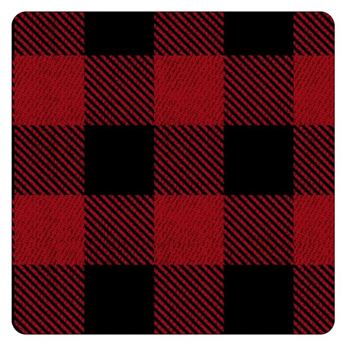 BapronBaby Flutter Red Buffalo Plaid Bapron - No Neck Tie Safer Bib for Baby & Toddler - Soft Waterproof Stain Resistant - Machine Washable - Sz Baby/Toddler 6m-3T