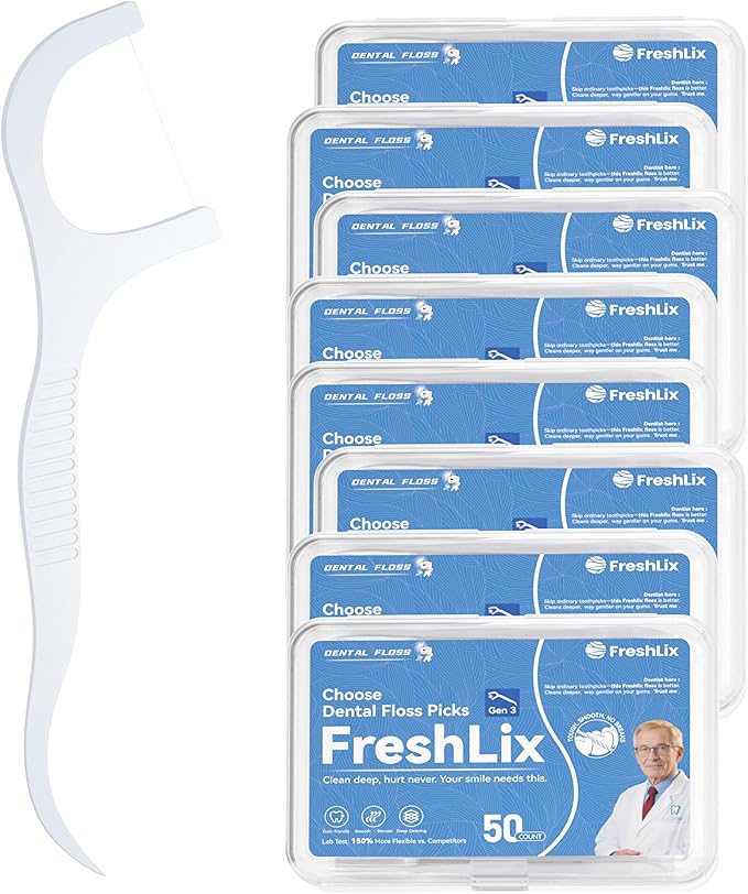 Dental Floss Picks 400 Count Tooth Picks Flossers Gen 3 Toothpicks Sticks to Remove Plaque & Protect Gingivae for Adults & Kids Teeth Cleaning