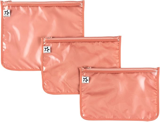 Tiny Twinkle Diaper Bag Organizing Pouches | Mess-Proof Clear Front Travel Organizer Bags | TSA Approved Toiletry Bag Set for Baby and Mom Essentials