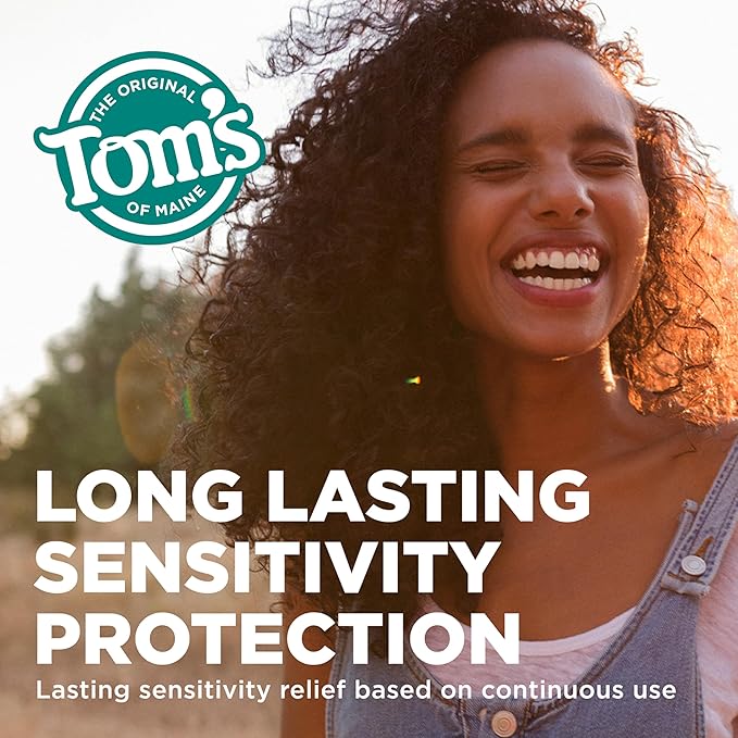 Tom's of Maine Fluoride-Free Rapid Relief Sensitive Toothpaste, Fresh Mint, 4 oz. 3-Pack (Packaging May Vary)