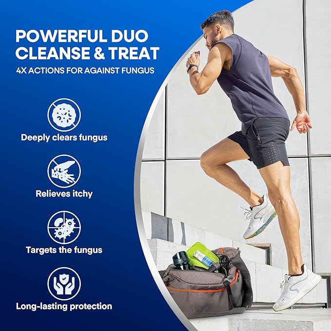 Hermon Antifungal Jock Itch Spray & Soap Kit: Powerful Treatment of Antifungal Spray & Soap for Jock Itch with 2.01 fl.oz & 2 Bars - Fast & Effective Relief of Itching, Burning, Redness, & Irriation