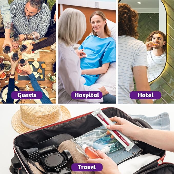 200 PCs Disposable Prepasted Toothbrushes by Omnia ONE | Convenient, Ready-to-Use, Hygienic – Perfect for Travel, Dental Offices, and On-The-Go Oral Care