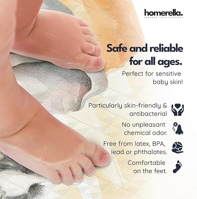 Bath Tub Mat Non Slip Anti Mold for Kids BPA Free INCL Hooks - homerella® Ocean Sea Animals 40x16, Baby Bath Mat Non Slip 200 Suction Cups, Non Toxic Machine Washable Toddler Bath Mat, EU Certified