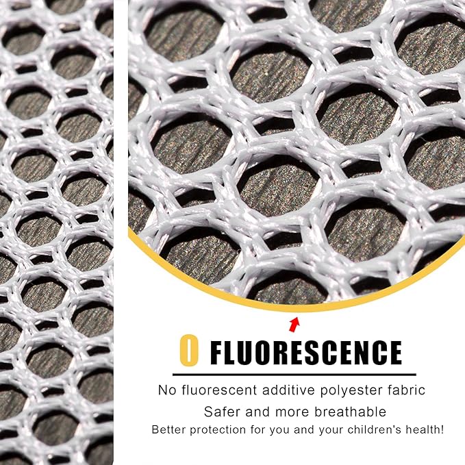 Large Capacity Baby Mesh Bath Toy Organizer, Multiple Ways to Hang, Extra Large Opening Bathroom Toy Storage, Bottom Zipper Bathtub Toy Storage Bag, Baby Shower Games bath Tub Accessory (White)