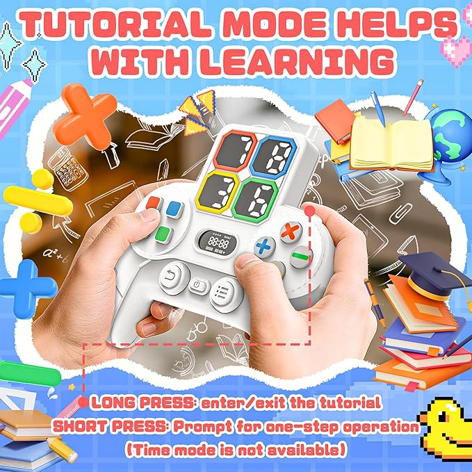 SMILESSKIDDO Math Games Calculate Number of 24, Electronic Math Multiplication Game for Learning Addition, Subtraction, Division, and Multiple, Educational Handheld Games Gift for Kids Adults