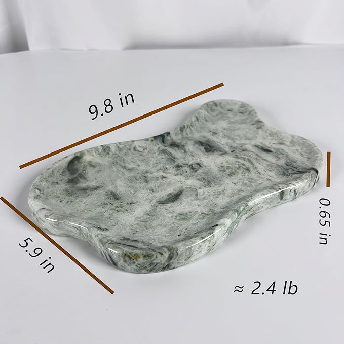 Natural Travertine Tray (Green（Glossy）)