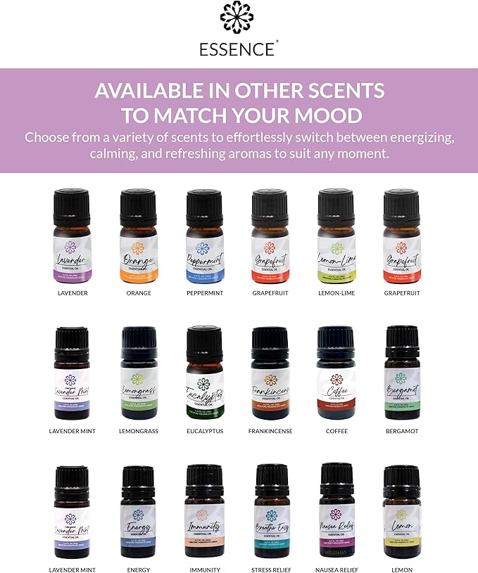 Essence Pearl Travel Case - Wearable Aromatherapy Kit with Nasal Diffuser Rings, Soaking Bay, and 5mL Essential Oil – Portable Wellness Gift Set for On?The?Go Self Care