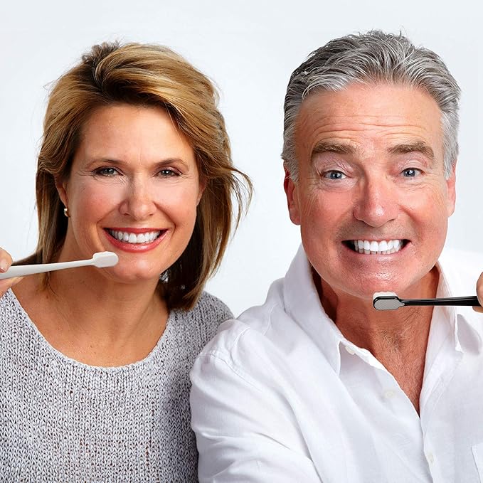 Boao 4 Pieces Extra Soft Toothbrushes for Sensitive Gums with 20000 Micro Nano Bristle for Adult Pregnant Gum Recession Elderly Braces, Protect Fragile Gums(Black, White, Green, Beige)