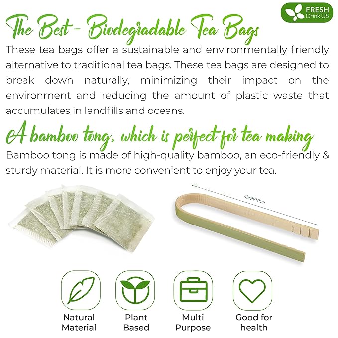 FreshDrinkUS, Premium Gotu Kola Leaf Tea – 40 Tea Bags | Pure Dried Centella Asiatica Leaves | Naturally Caffeine-Free Herbal Tea | Refreshing Aroma & Smooth Taste | Premium Herbal Infusion. Vegan